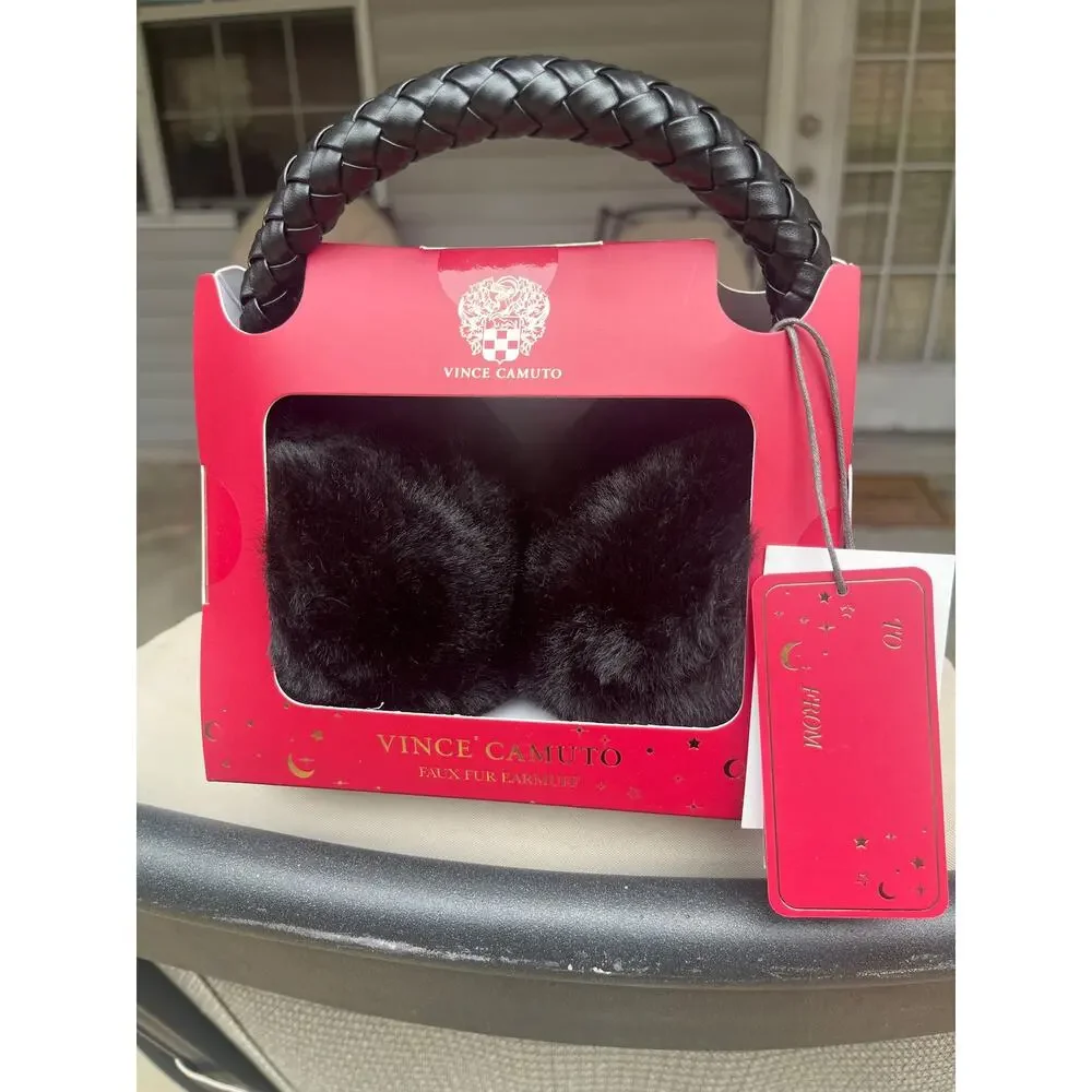 Vince Camuto Faux Fur Leather Earmuffs Gift